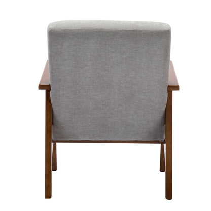 Fabric Accent Chair with Beechwood Legs