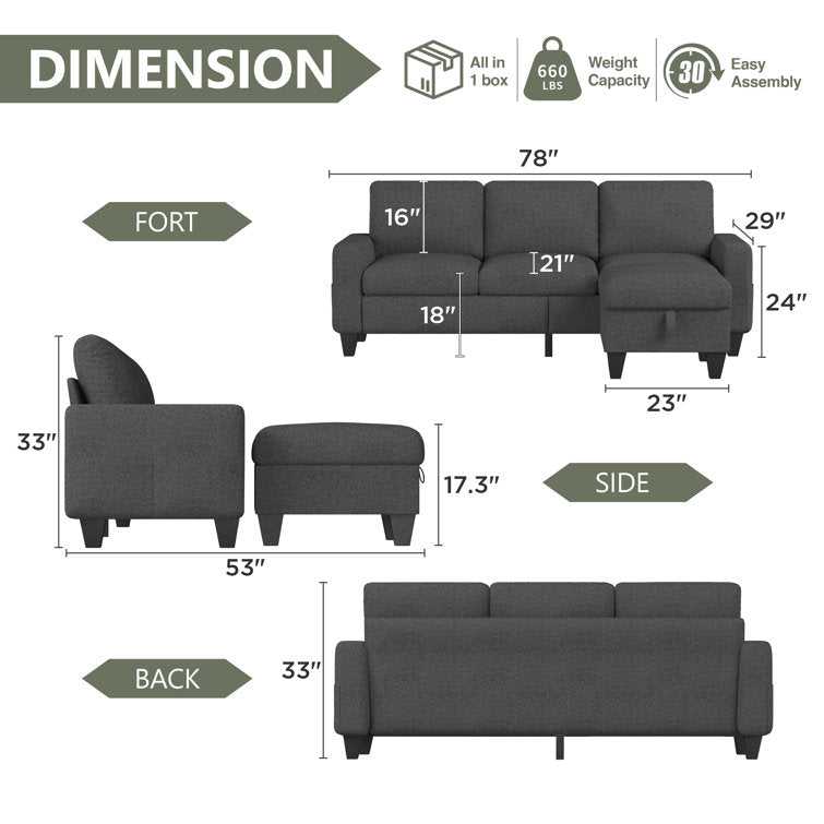 78'' Upholstered Sofa