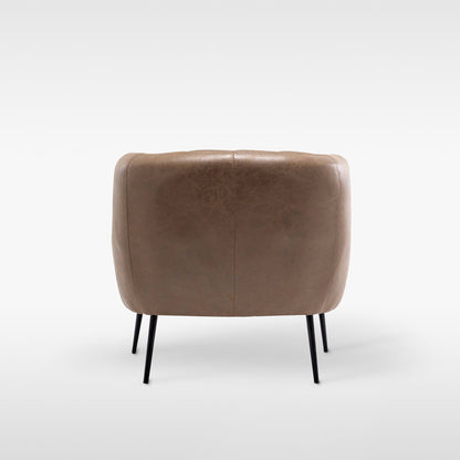 Modern Channel Tufted Barrel Accent Chair